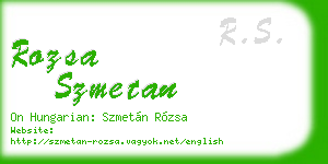 rozsa szmetan business card